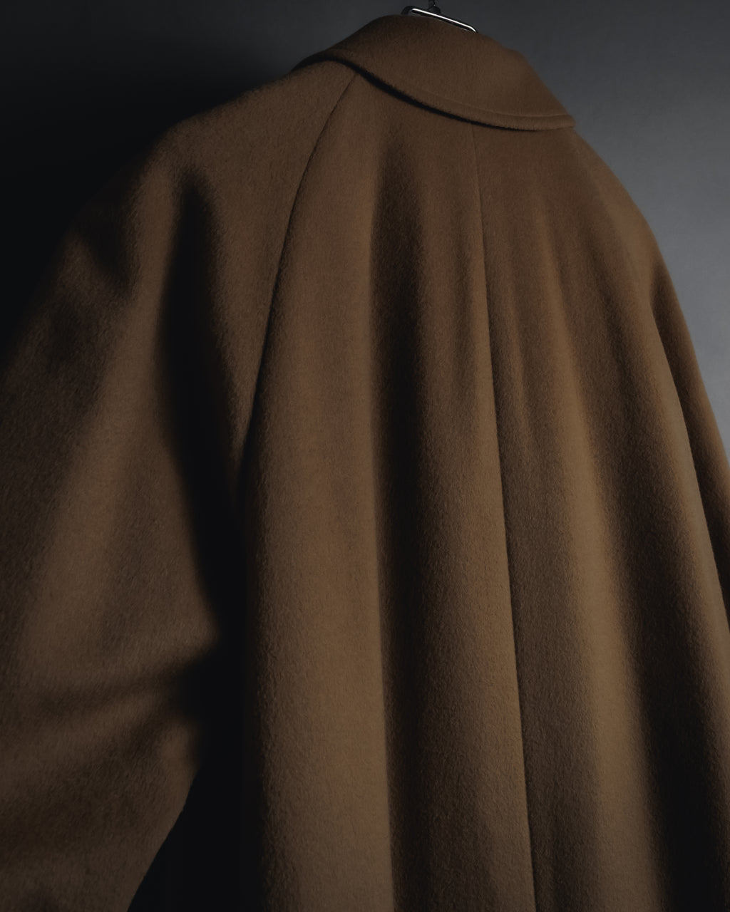 "BURBERRYS" 80’s-90’s Fly-front wool cashmere coat