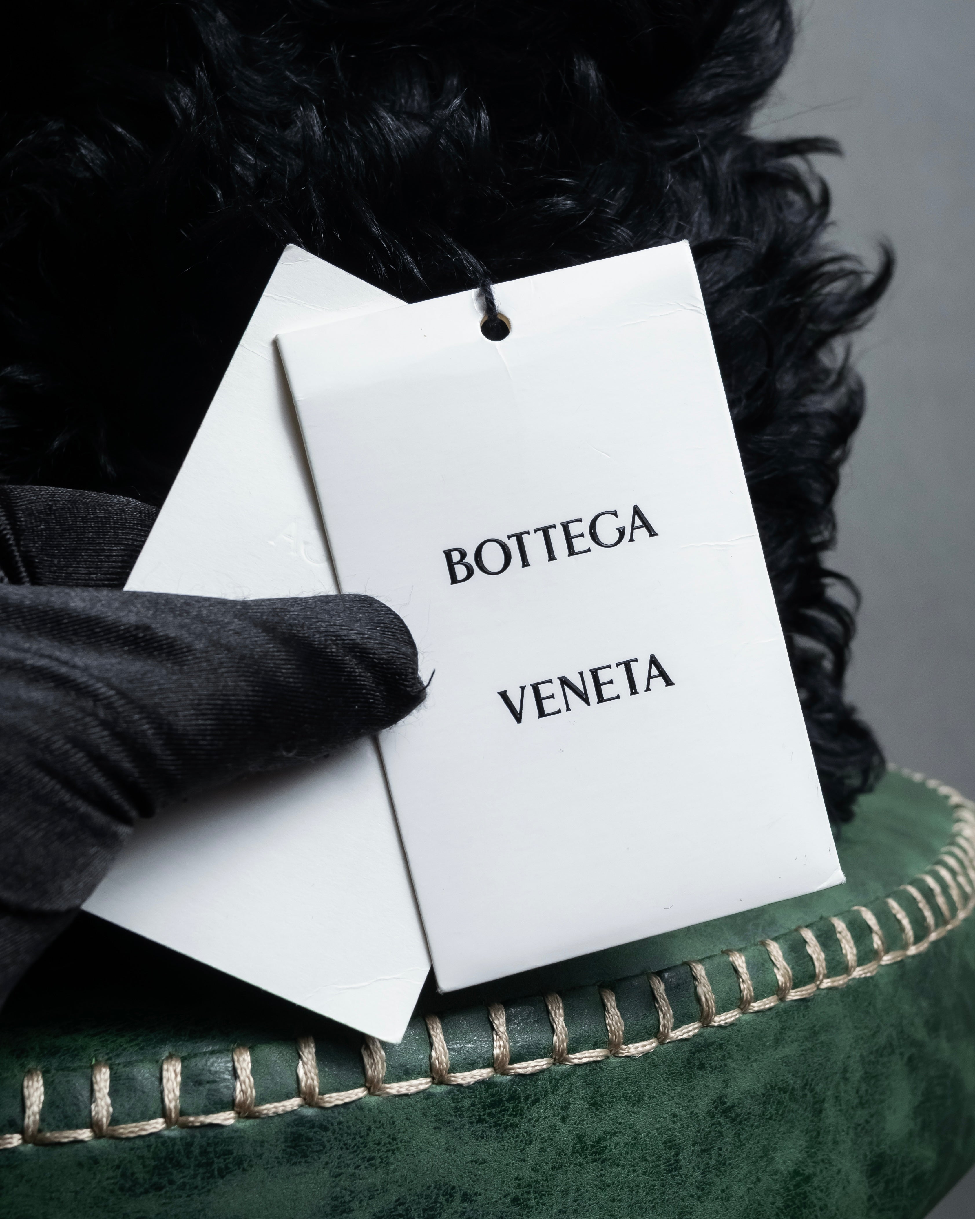 "BOTTEGA VENETA" Long-haired fur design leather gloves