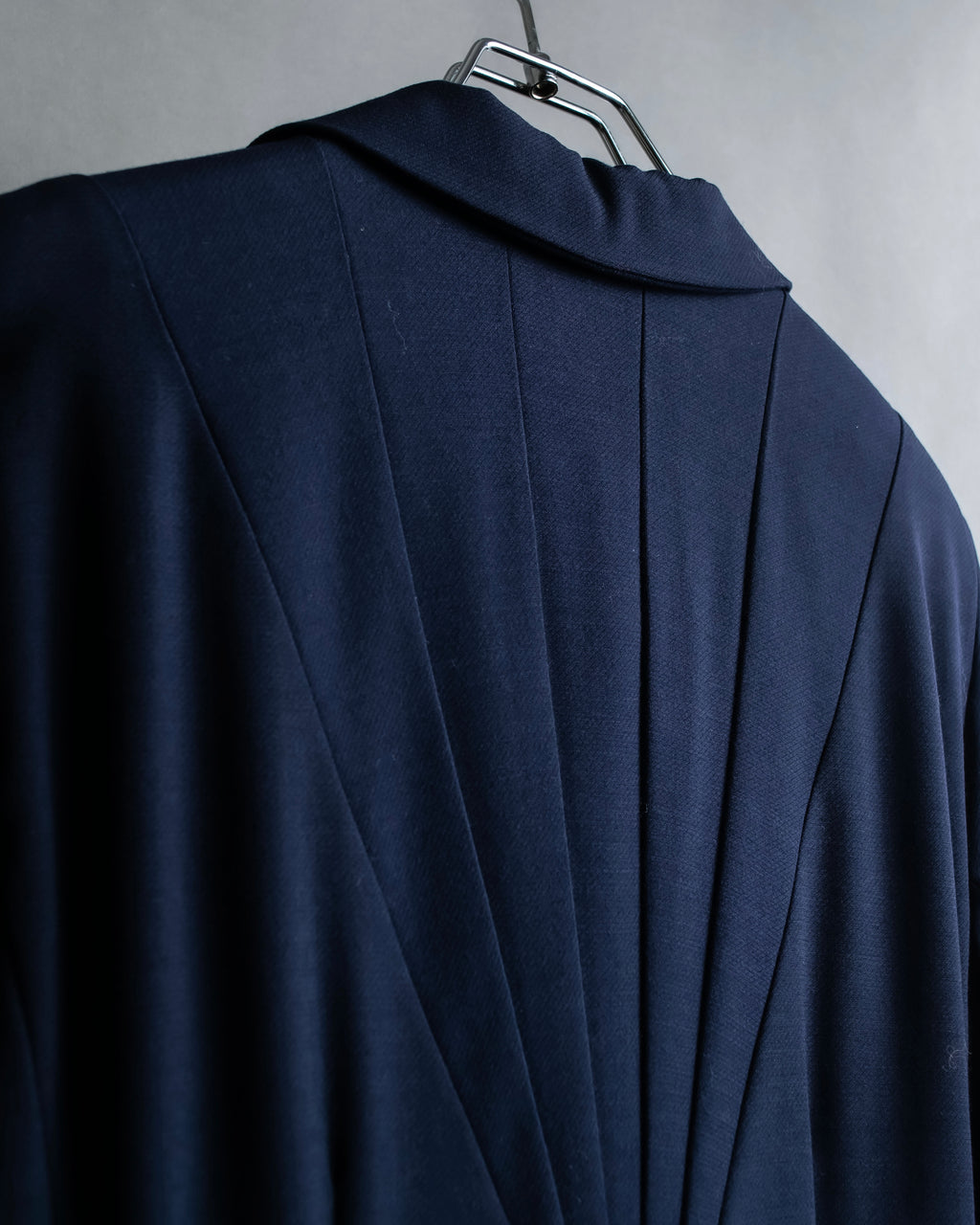 "BALENCIAGA" Gold button design navy color dress