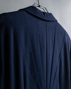 "BALENCIAGA" Gold button design navy color dress