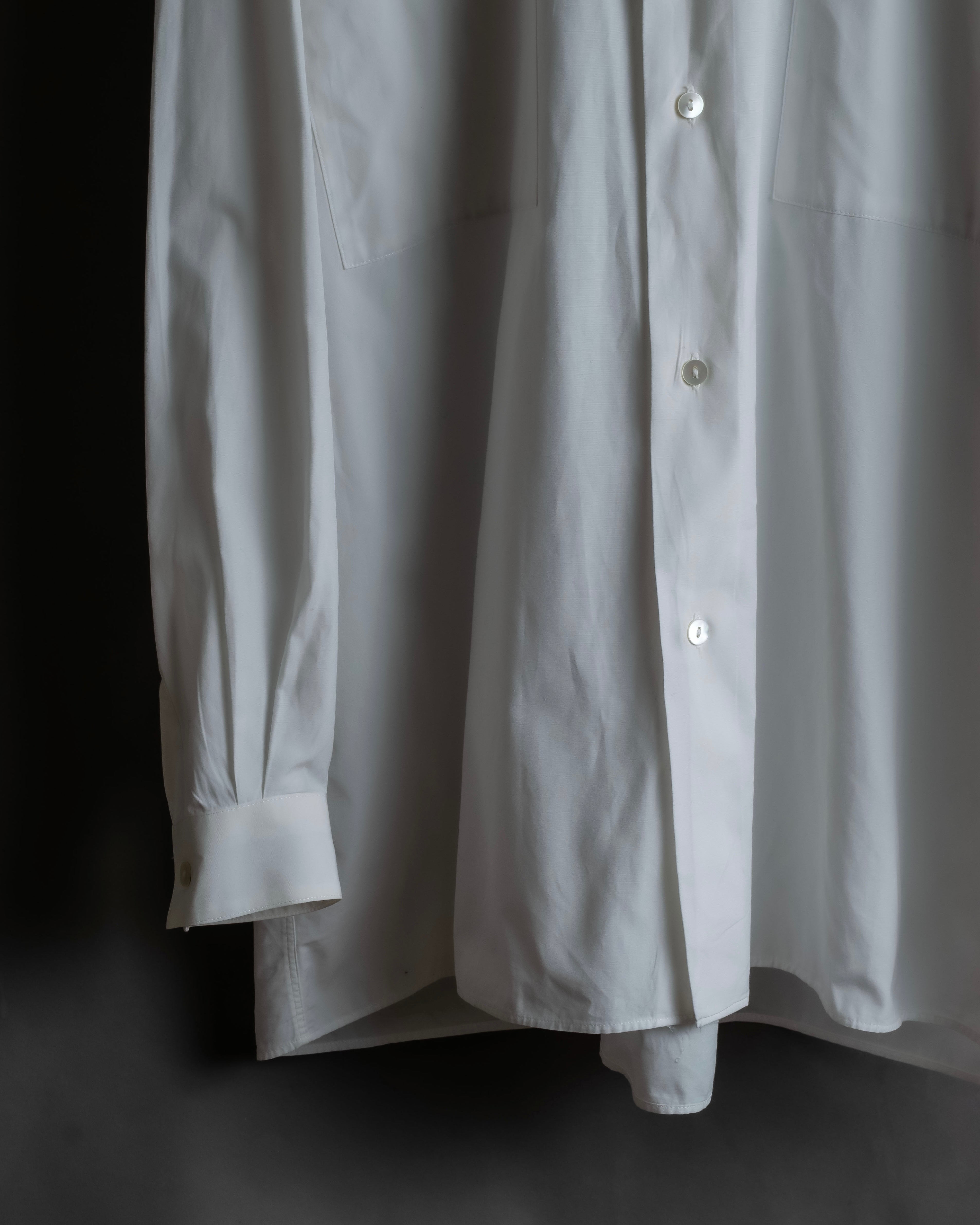 "JEAN PAUL GAULTIER" Cotton poplin stand-collar white shirt