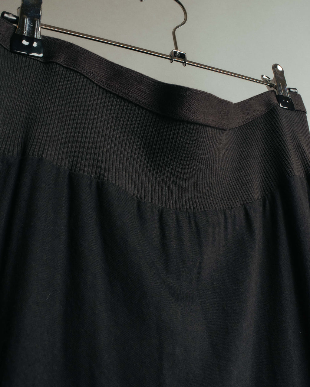 "Rick Owens Lilies" 10's-12's Vintage asymmetrical drape jersey midi skirt