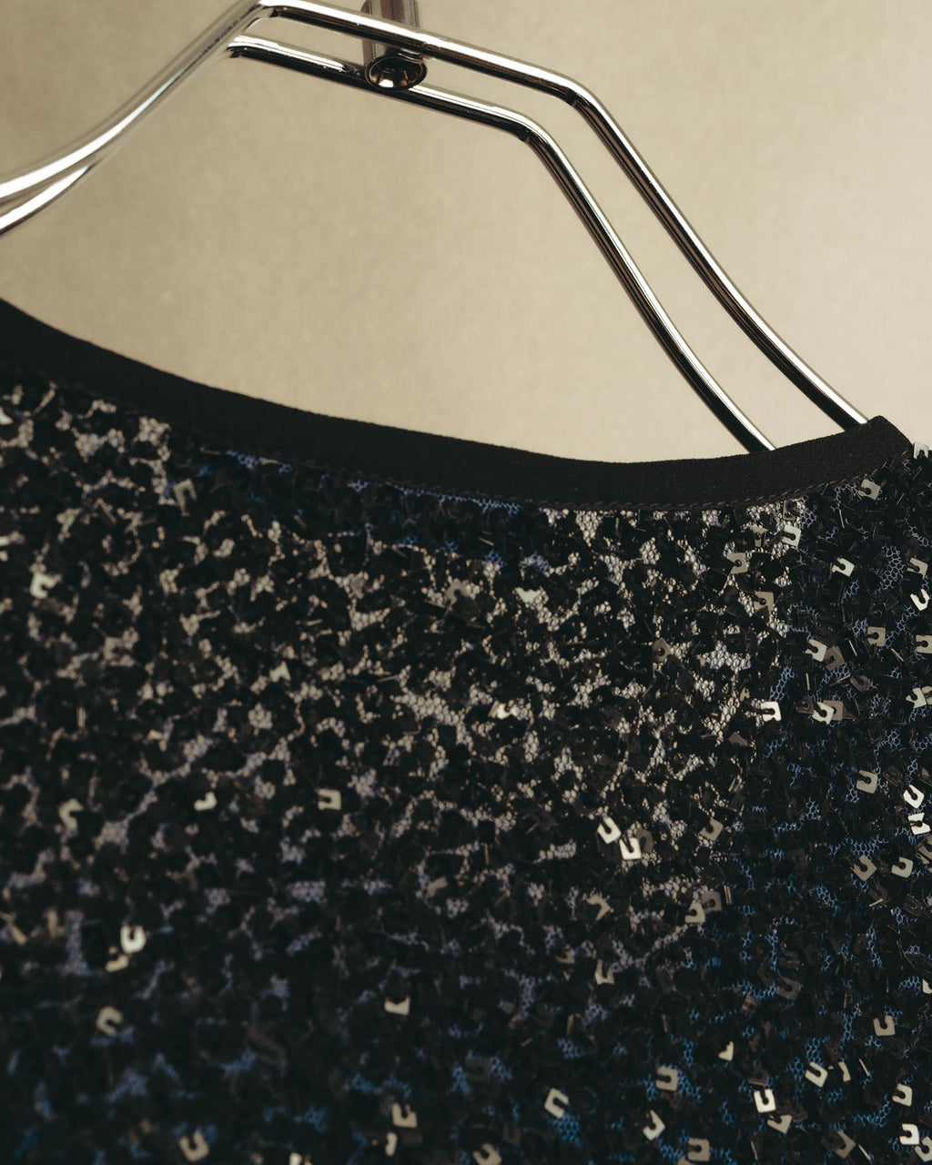 "MARINA RINALDI" 00's-10's Sequined lace long sleeve top