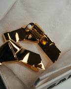 “JIL SANDER” 2021 sculptural ribbon metal clip earrings