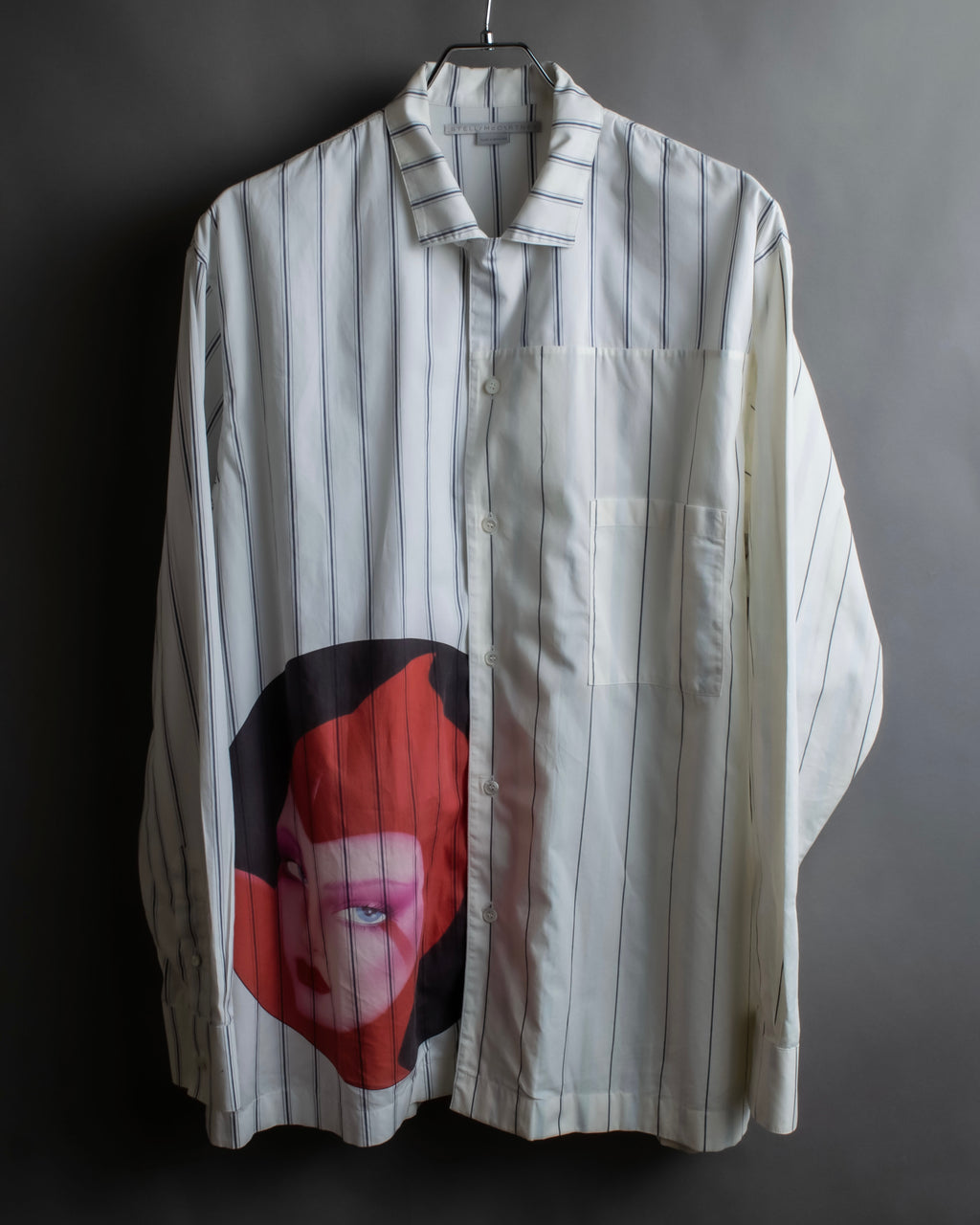 "STELLA McCARTNEY" 18SS Drag queen graphic design stripe shirt