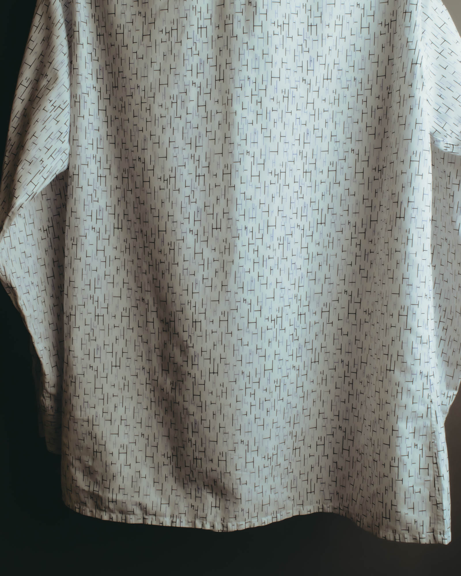 "Hermès" 00's-10's Monogram print cotton long sleeve shirt