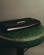 "CELINE" 70's-80's Classic horsebit leather shoulder handbag