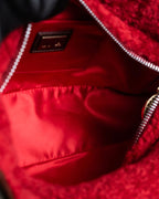 "FENDI" Animal embroidery design boa combination shoulder bag