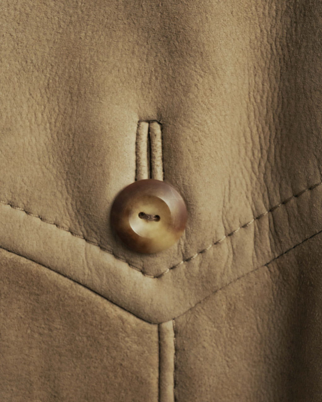 “LOEWE” 70’s-early 90’s Suede shearling belted long coat