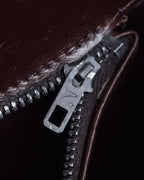 "GUCCI" 70's Embossed suede flap shoulder bag