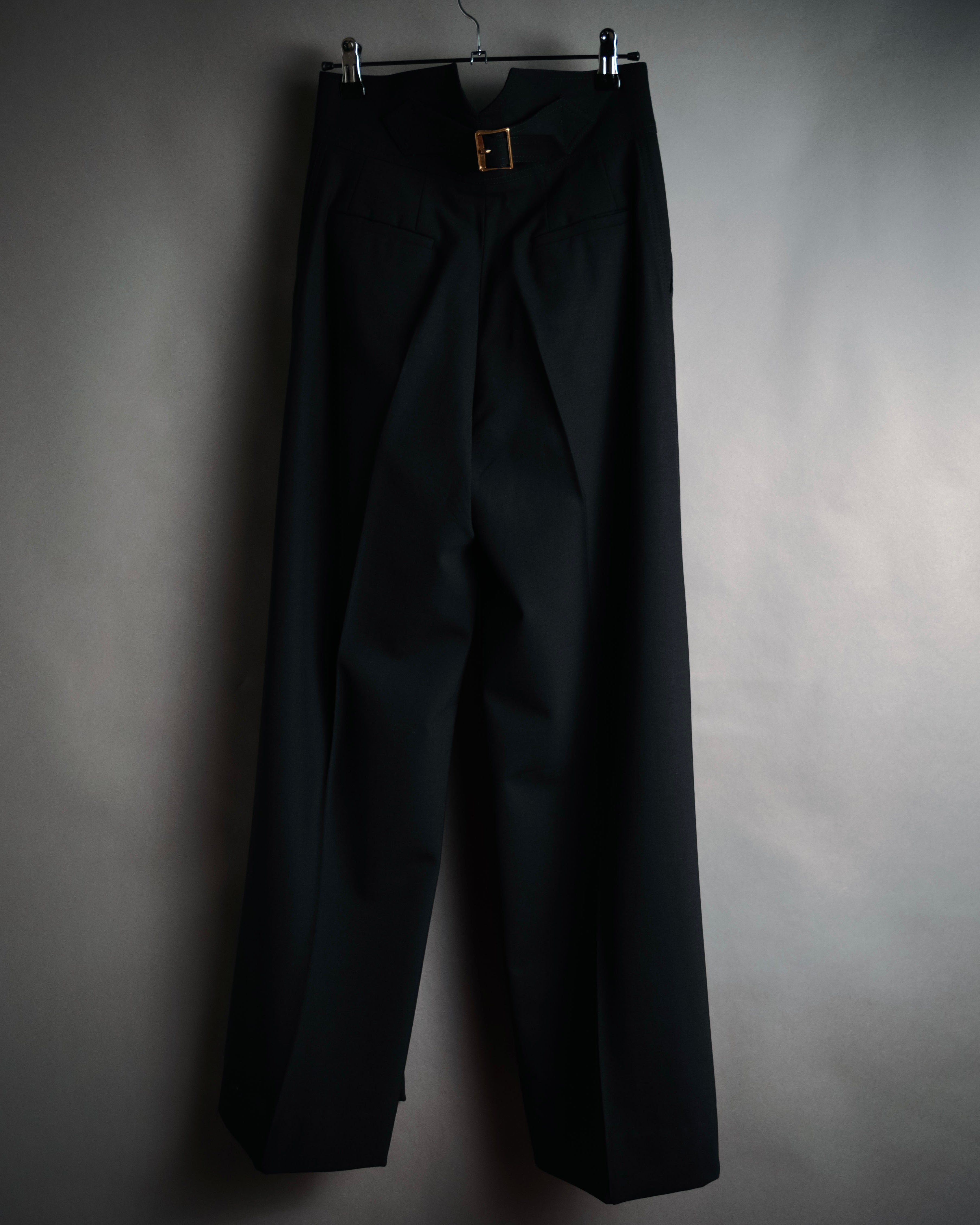 “FENDI” 90’s-00’s Sculpted V-back wide-leg trousers