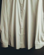 "GUCCI" 10's-20's Minimal ivory dress shirt