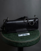 -SPECIAL- "YVES SAINT LAURENT"
00's Tom Ford period stacked ring design horizontal leather bag