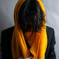 "PLEATS PLEASE ISSEY MIYAKE" Yellow orange color pleated stole