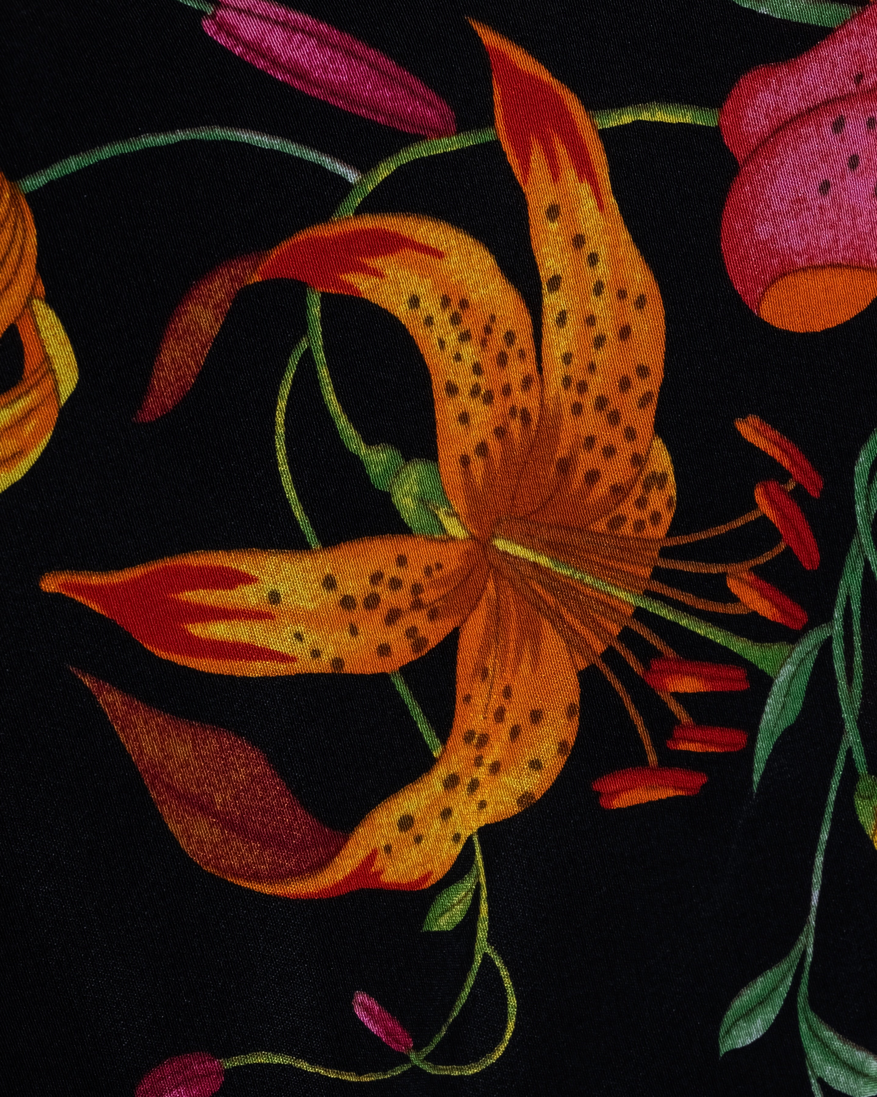 "GUCCI" Flower＆insect motif silk scarf