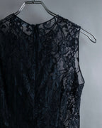 "D&amp;G" Botanical pattern lace shift dress