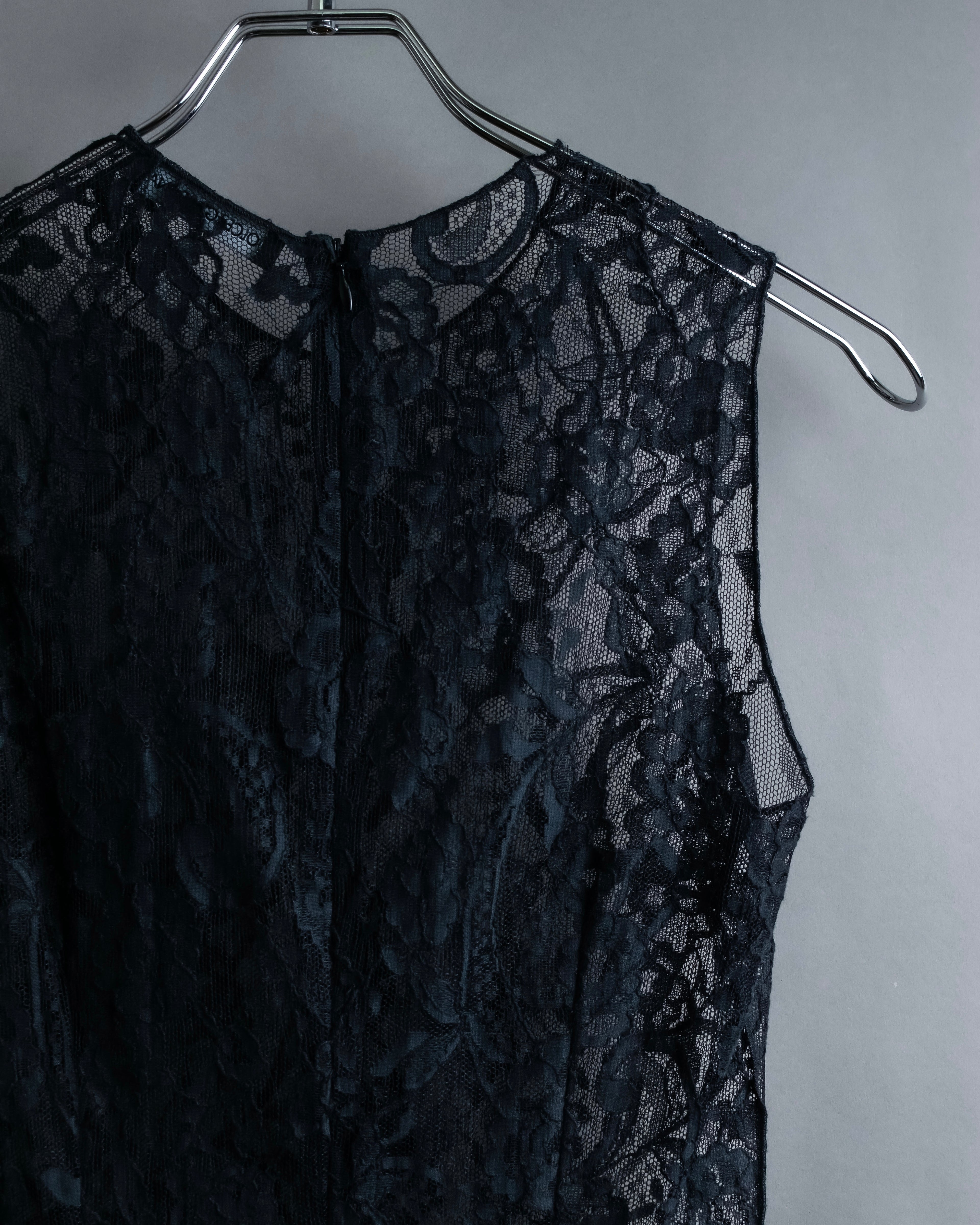 "D&amp;G" Botanical pattern lace shift dress