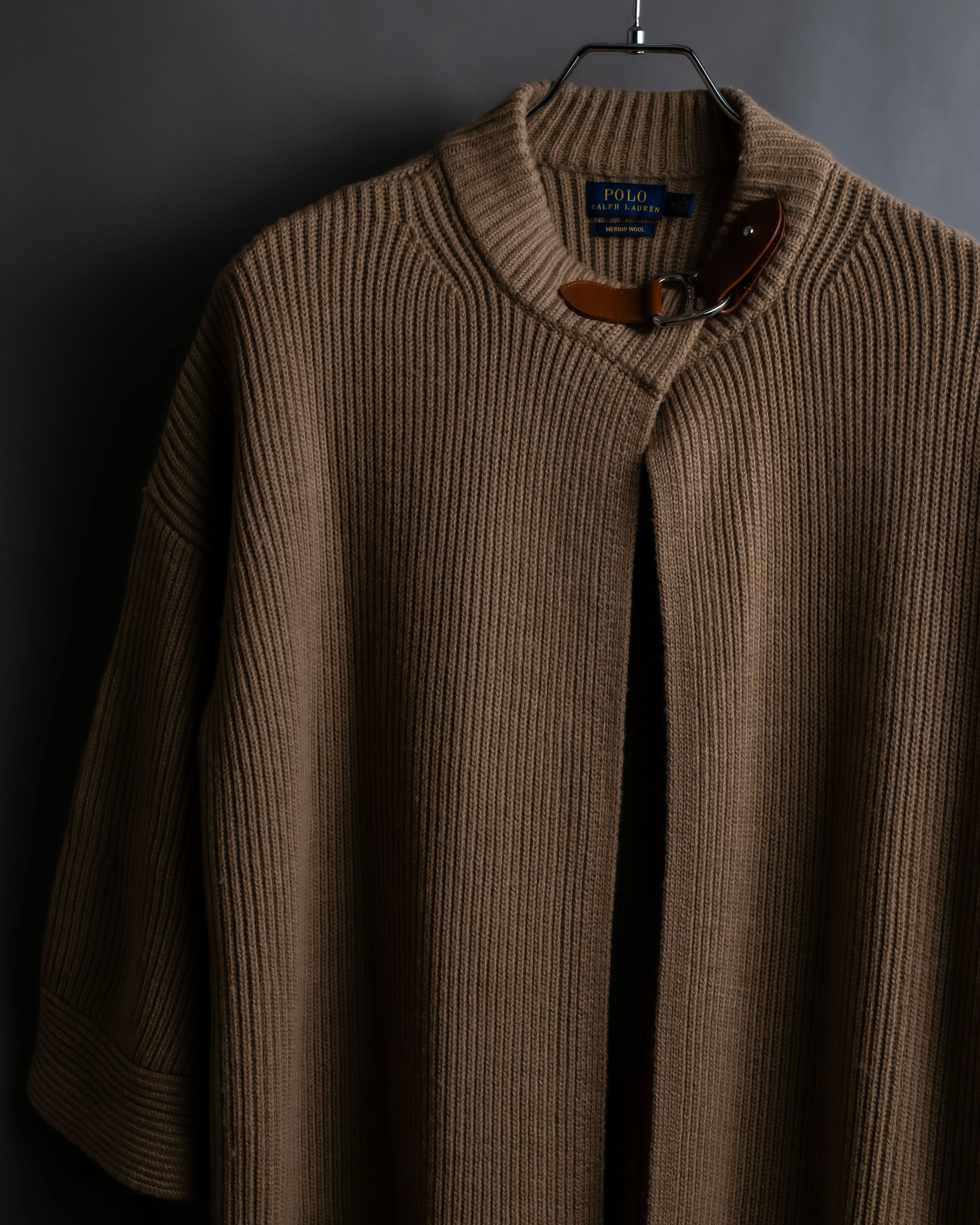 "POLO Ralph Lauren" Buckle closure design ribbed cardigan