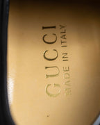 "GUCCI" Horsebit motif square toe heeled loafers