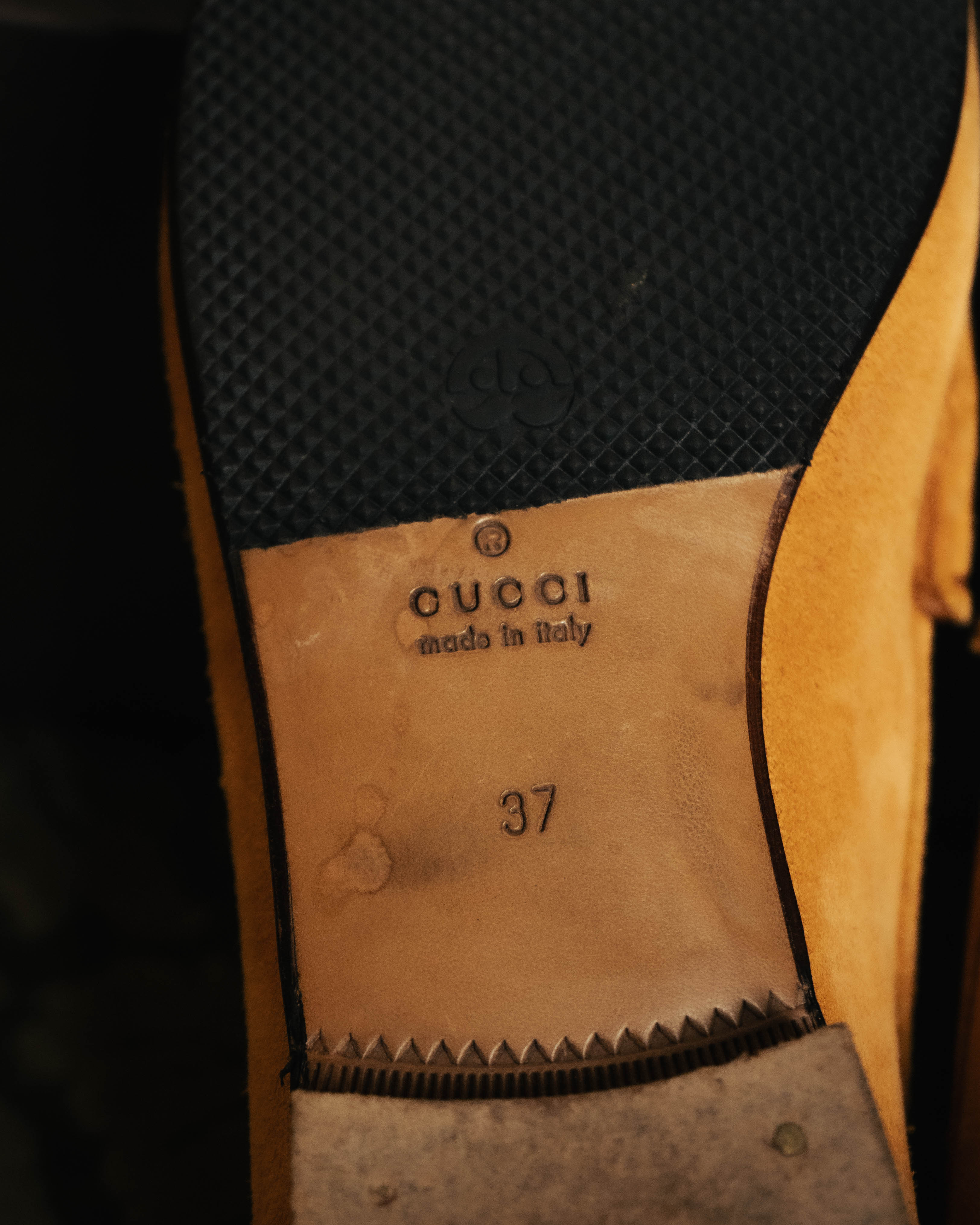 "GUCCI" 10's Camel suede horsebit loafers