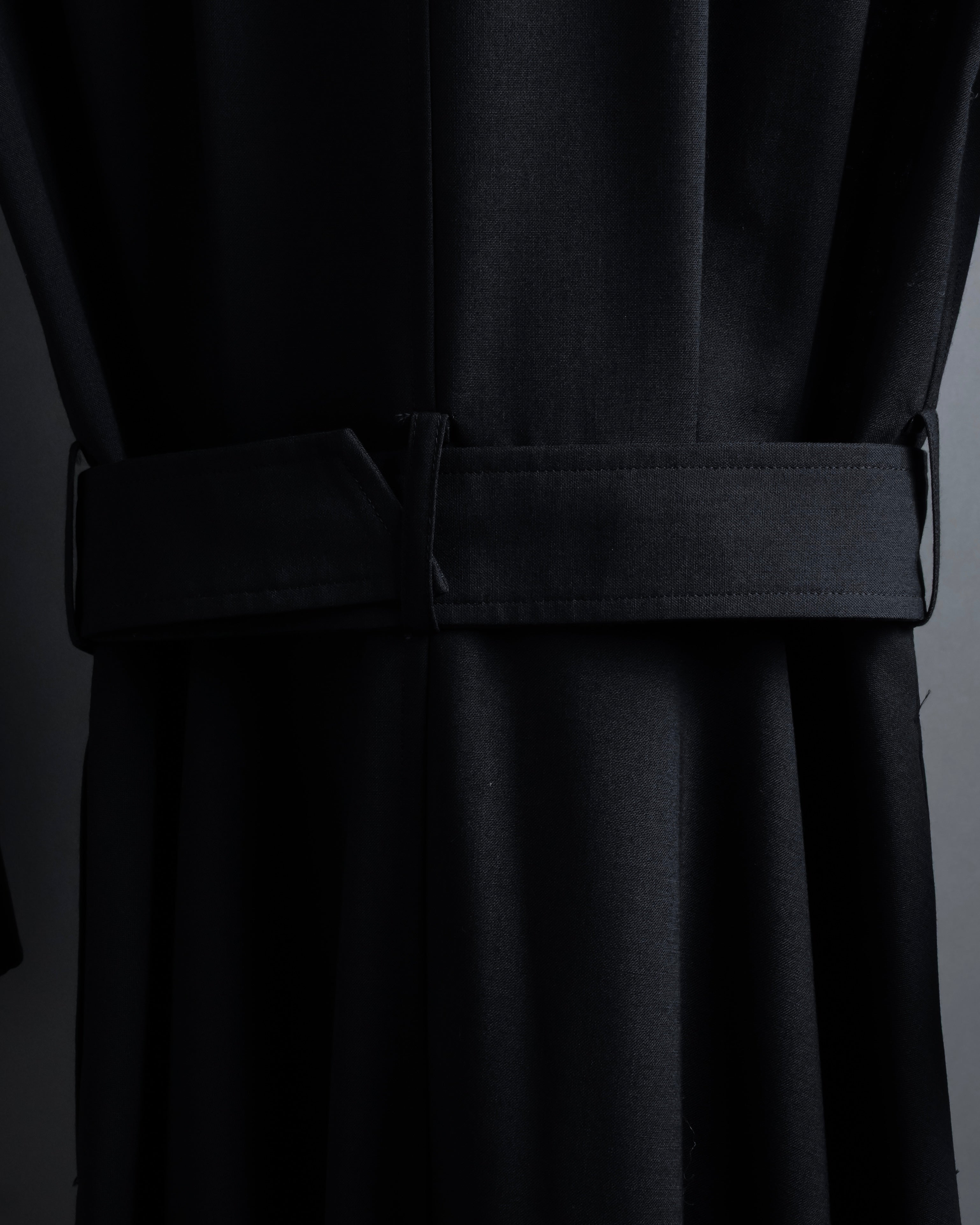 "tricot COMME des GARCONS" 90's Tailored collar belted long dress