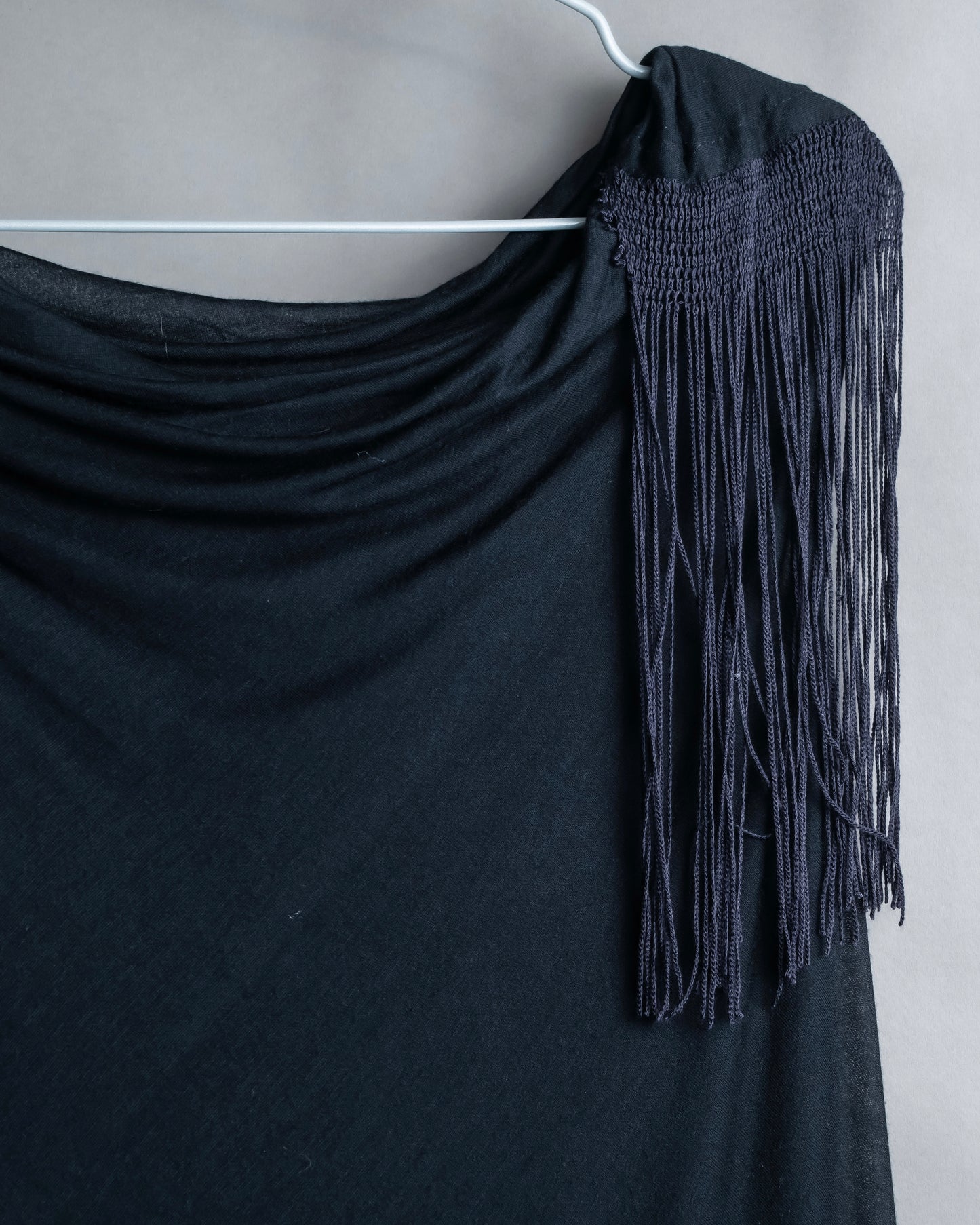 "Rick Owens Lilies" Fringe design draping sleeveless tops