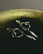 “BALENCIAGA” 2017-2023 organic heart and arrow clip-on drop earrings