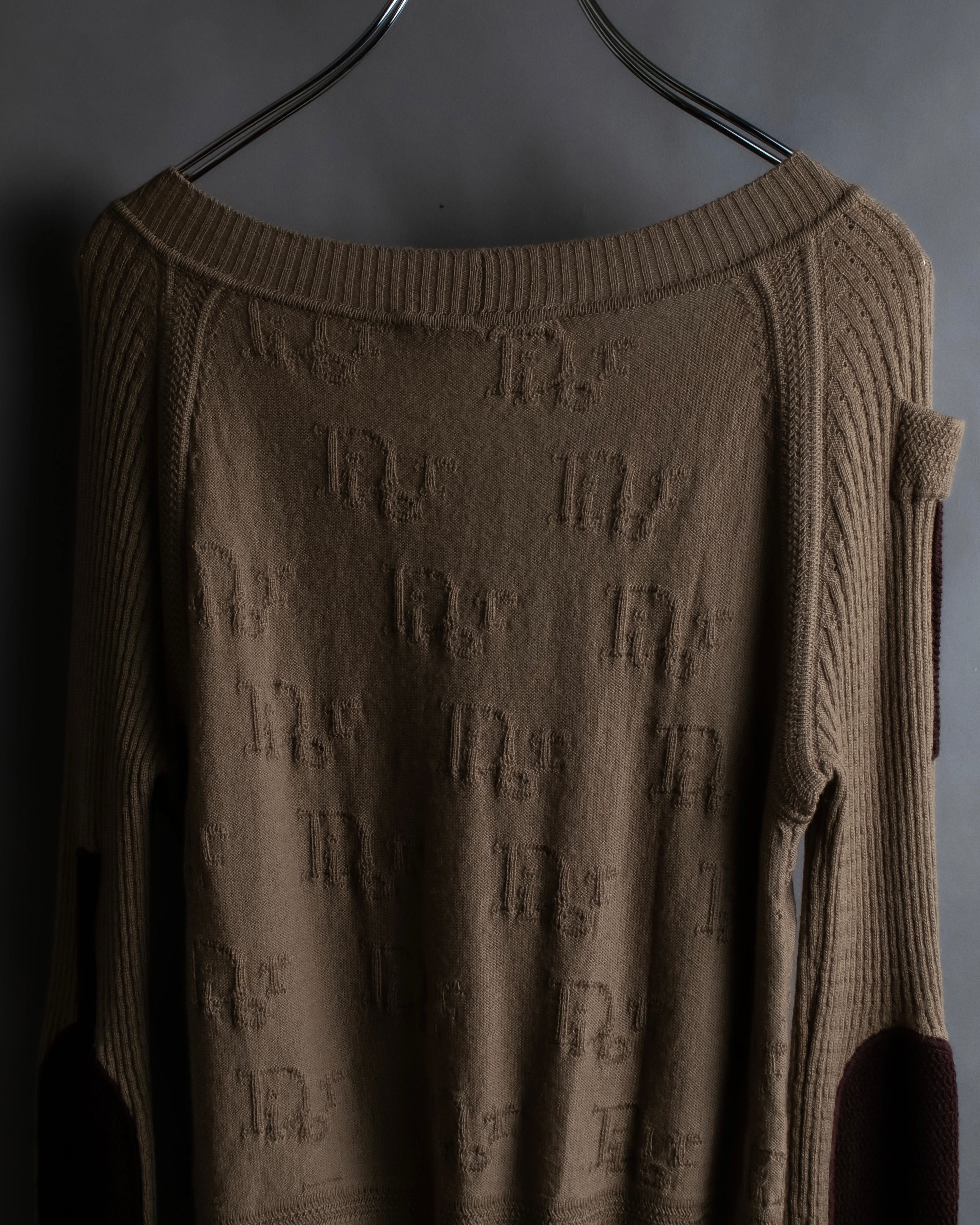 "Christian Dior" John Galliano period elbow patch knit