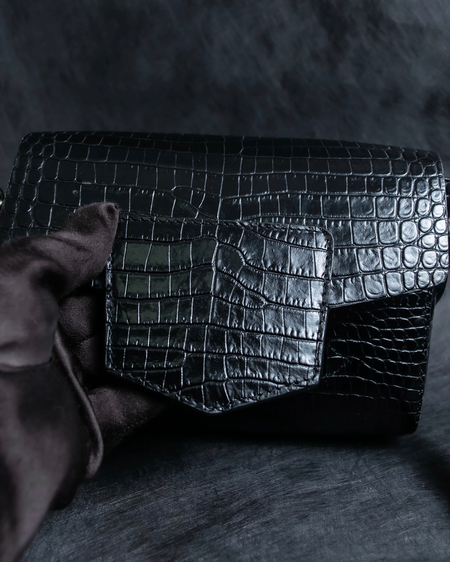 "DRIES VAN NOTTEN" Crocodile leather shoulder bag