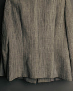 “Salvatore Ferragamo” 90’s-00’s Linen blend tailored jacket