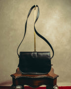 “CELINE” 90’s-00’s Ring lock leather shoulder bag