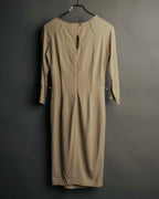 "FENDI" 00's-10's Draped wool blend dress