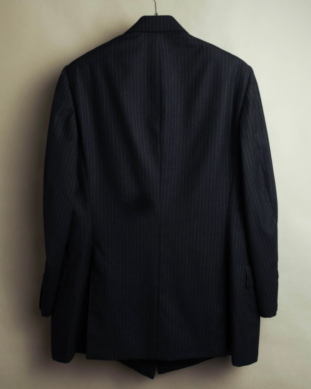 -SPECIAL- “Hermès” 80’s-90’s Super 120’s wool pinstripe double breasted setup