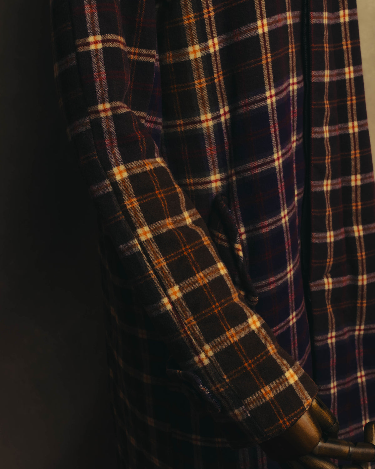 “sacai” 2010's Tartan wool cashmere padded hybrid coat