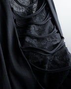 "RED VALENTINO" Distressed tulle skirt docking long pullover