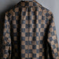 "FENDI" Pecan checkered belted mid length coat