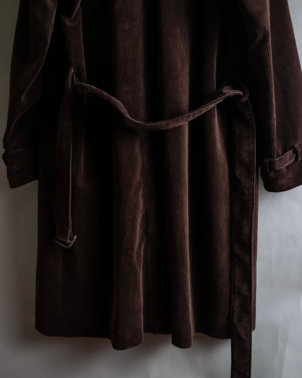"Barbour" Wide ribbed corduroy maxi-length trench coat