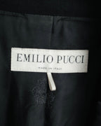 "EMILIO PUCCI" 00's-10's Gold buttoned tailored wool blazer