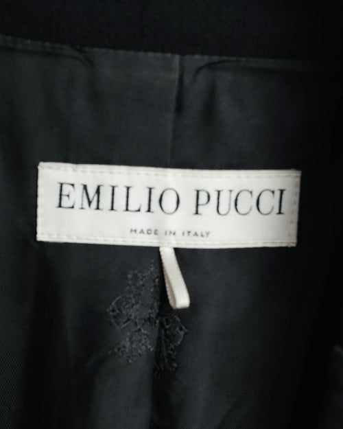 "EMILIO PUCCI" 00's-10's Gold buttoned tailored wool blazer