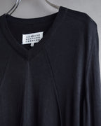 "MAISON MARGIELA" 15SS V-line panel design lightweight knit