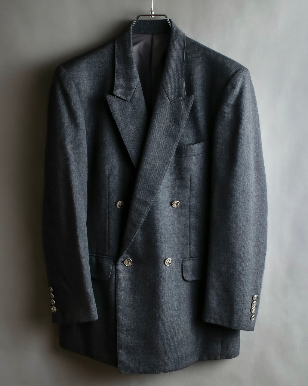 "Christian Dior" Metal button double-breasted tailored jacket