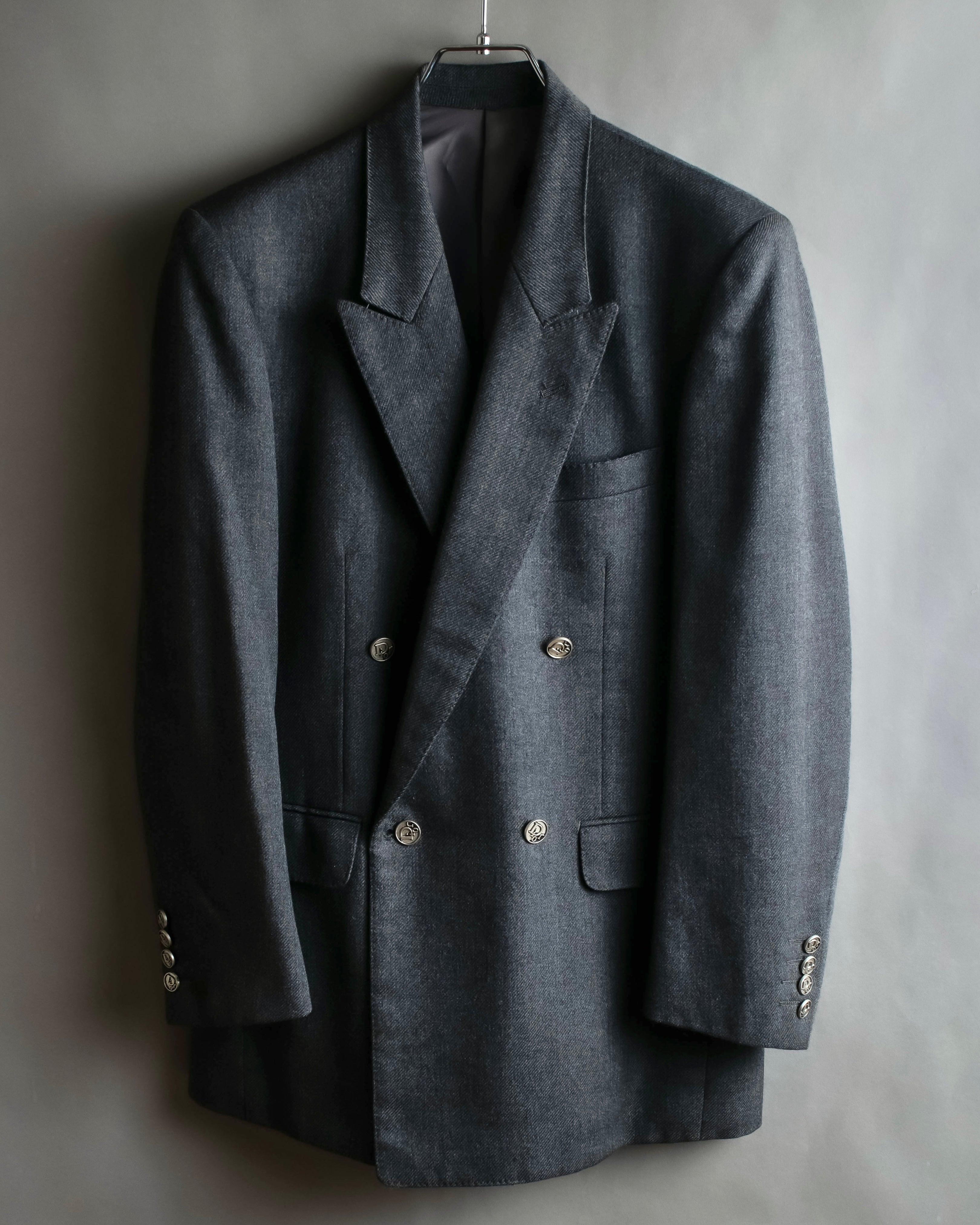 "Christian Dior" Metal button double-breasted tailored jacket
