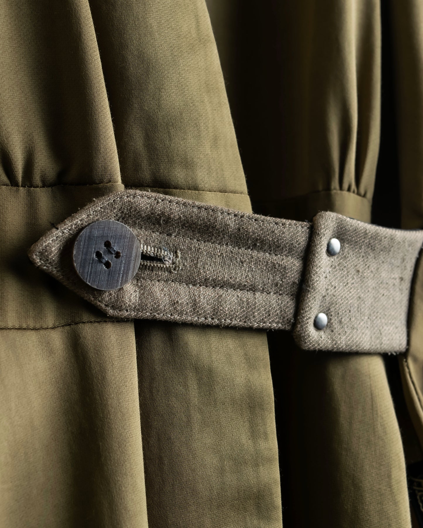 “PHOTOCOPIEU” No collar waistband shirt coat