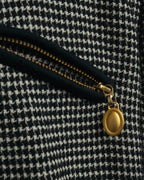 "Christian Dior" 80's-90's Wool-blend houndstooth jacket