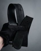 “GUCCI” 1996-2001 Horse leg leather belt