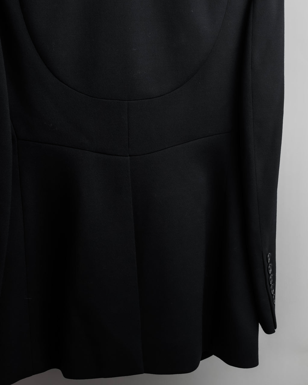 "HERMES" 90's classic detail dark blue tailored jacket