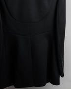 "HERMES" 90's classic detail dark blue tailored jacket