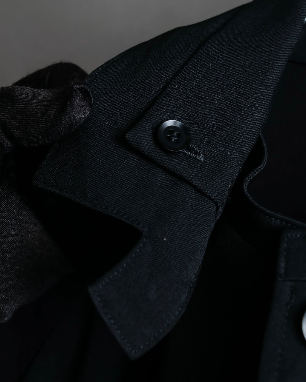"YOHJI YAMAMOTO +NOIR" 21SS Drape panel design oversized shirt jacket