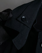 "YOHJI YAMAMOTO +NOIR" 21SS Drape panel design oversized shirt jacket
