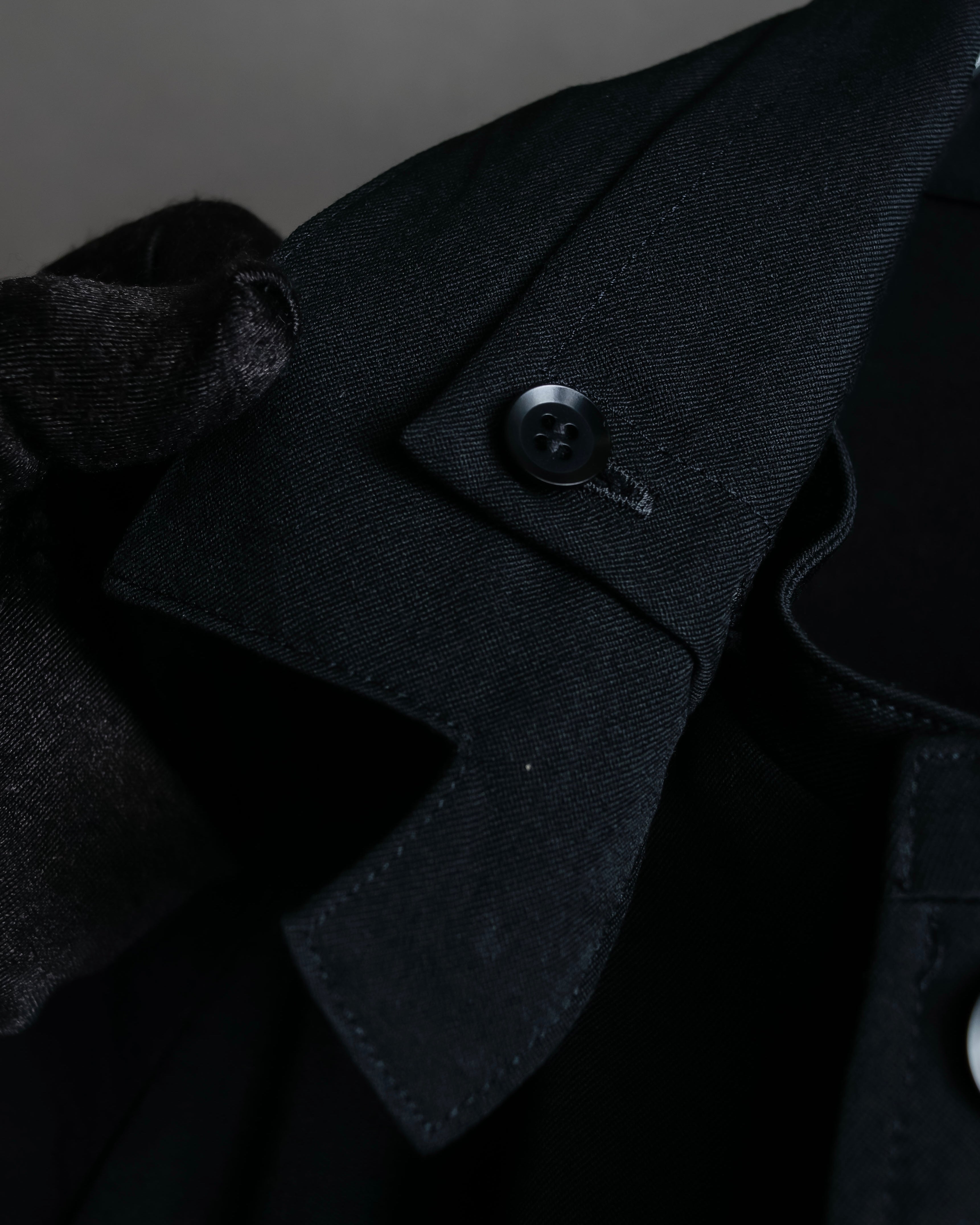 "YOHJI YAMAMOTO +NOIR" 21SS Drape panel design oversized shirt jacket